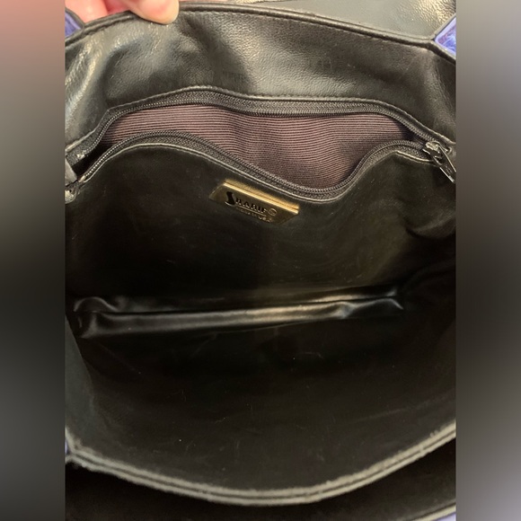 Sharif Vintage Leather Croc Patchwork Embossed 80s crossbody Bag - Picture 8 of 10